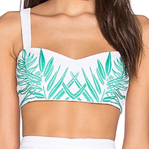 MARA HOFFMAN Embroidered Crop Top Bandeau Top 8 - Picture 2 of 15